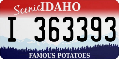 ID license plate I363393