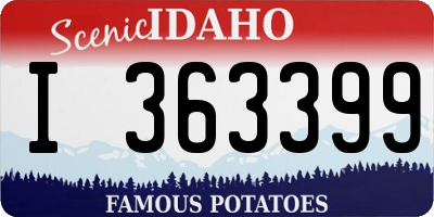 ID license plate I363399