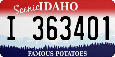 ID license plate I363401