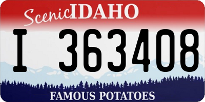 ID license plate I363408