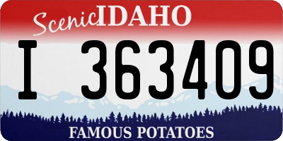 ID license plate I363409