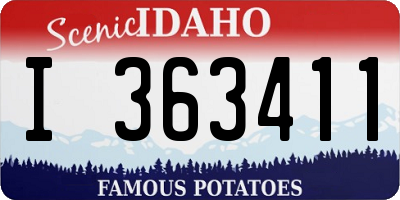 ID license plate I363411