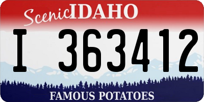 ID license plate I363412