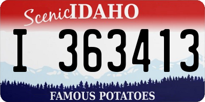ID license plate I363413