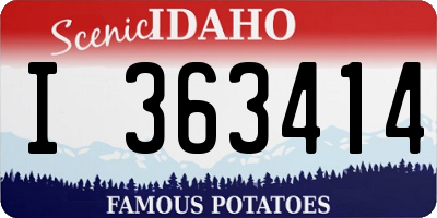 ID license plate I363414