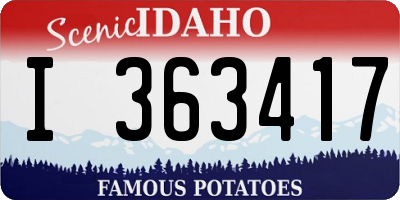 ID license plate I363417