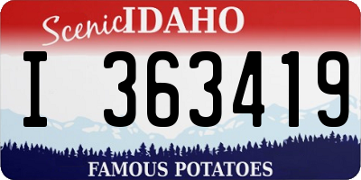 ID license plate I363419