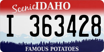 ID license plate I363428