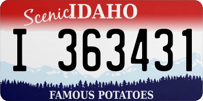 ID license plate I363431