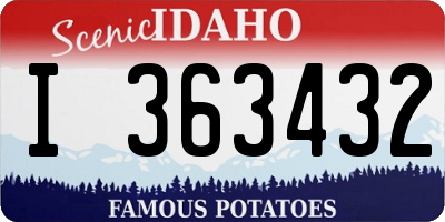 ID license plate I363432