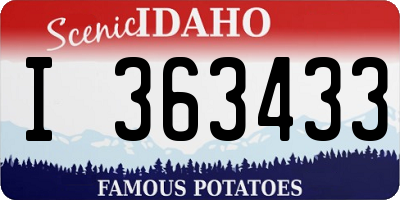 ID license plate I363433