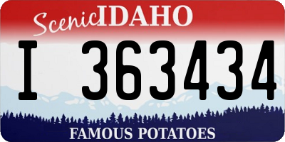 ID license plate I363434