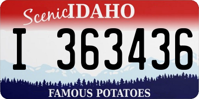ID license plate I363436