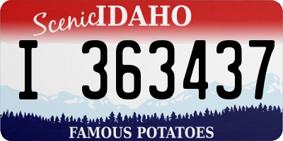 ID license plate I363437