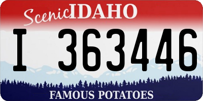 ID license plate I363446