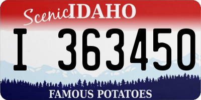 ID license plate I363450