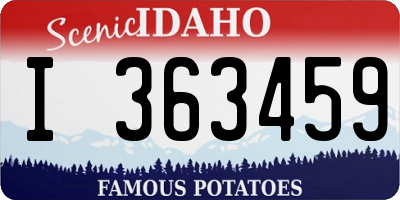 ID license plate I363459