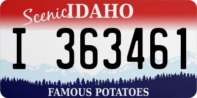 ID license plate I363461