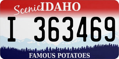 ID license plate I363469