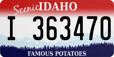 ID license plate I363470