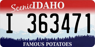 ID license plate I363471