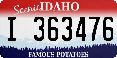 ID license plate I363476