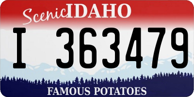 ID license plate I363479