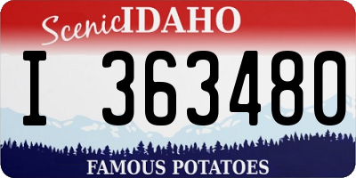 ID license plate I363480