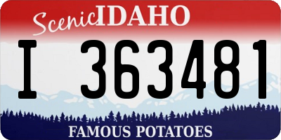 ID license plate I363481