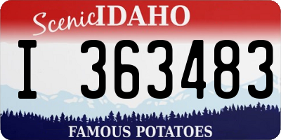 ID license plate I363483