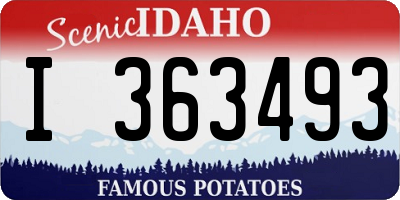 ID license plate I363493