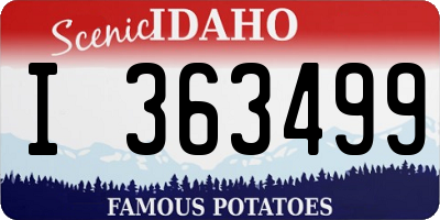 ID license plate I363499