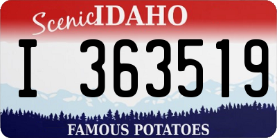 ID license plate I363519
