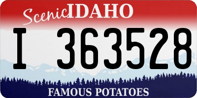 ID license plate I363528