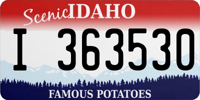 ID license plate I363530