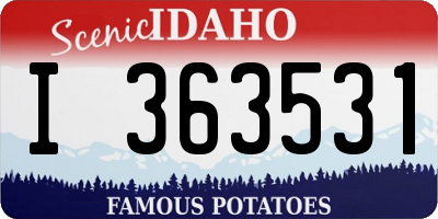 ID license plate I363531