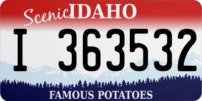 ID license plate I363532
