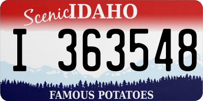 ID license plate I363548