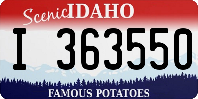 ID license plate I363550