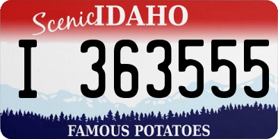 ID license plate I363555