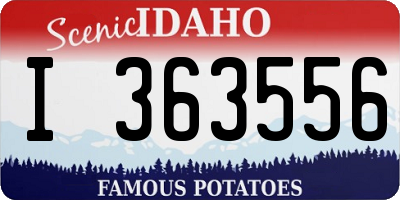 ID license plate I363556
