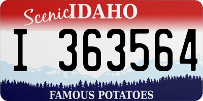 ID license plate I363564