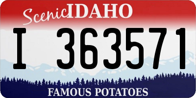 ID license plate I363571