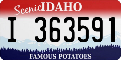 ID license plate I363591