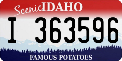 ID license plate I363596