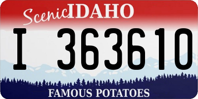 ID license plate I363610