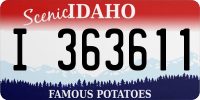ID license plate I363611
