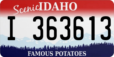 ID license plate I363613