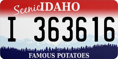 ID license plate I363616