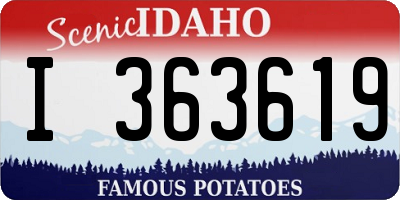 ID license plate I363619